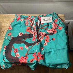 Patterned Beach Shorts